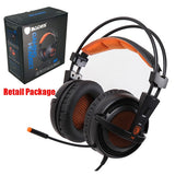 Sades A6 Gaming Headset Gamer Headphones 7.1 Surround Sound Stereo Earphones USB Microphone Breathing LED Light PC Gamer