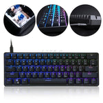 GK61 SK61 61 Key Mechanical Keyboard USB Wired LED Backlit Axis Gaming Mechanical Keyboard For Desktop